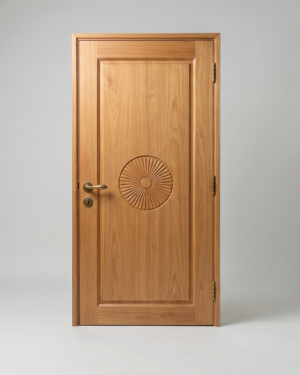 Minimal wooden door
